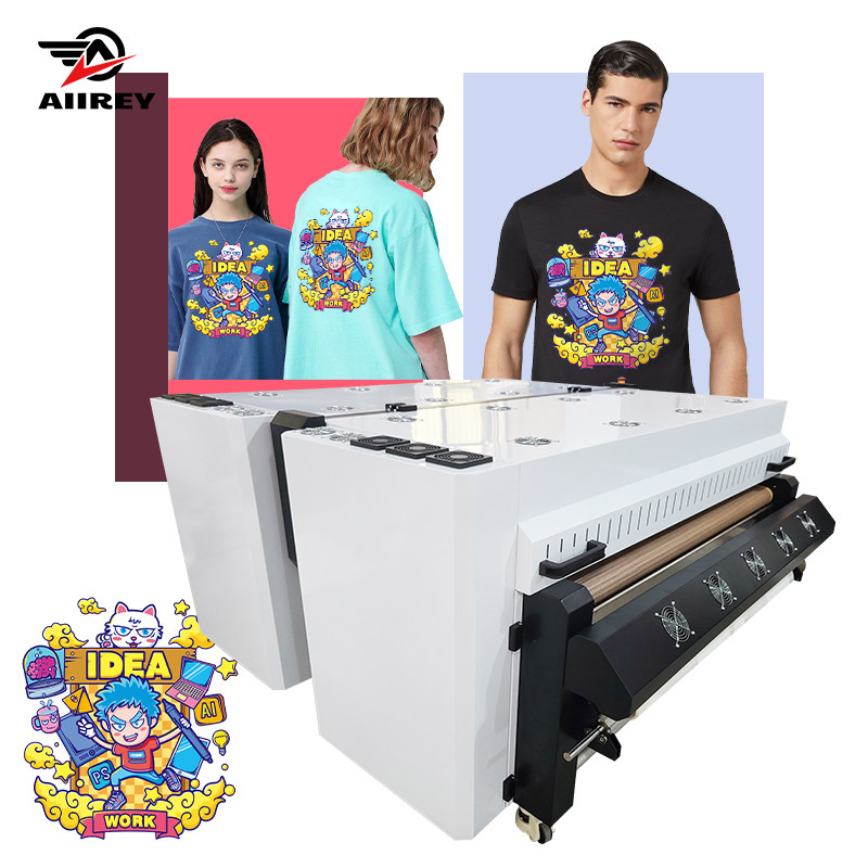 1,3 m DTF Doğrudan Filme Baskı Makinesi dtf Transferleri için çift Epson I3200 baskı kafaları