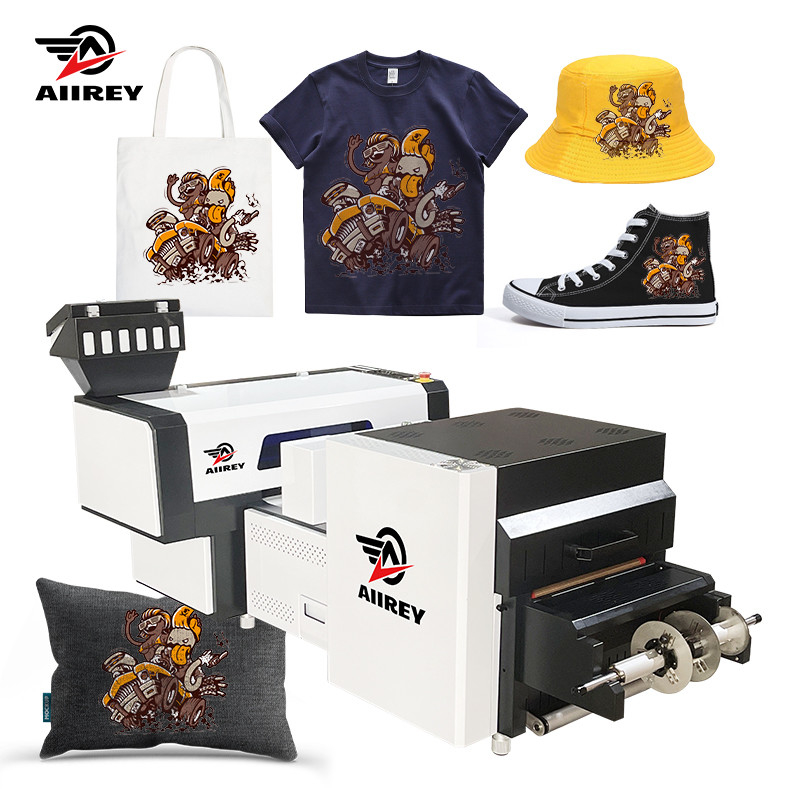 CMYK +W Renkli 40CM A2 DTF Yazıcı, Dökülme Toz Makinesi ile