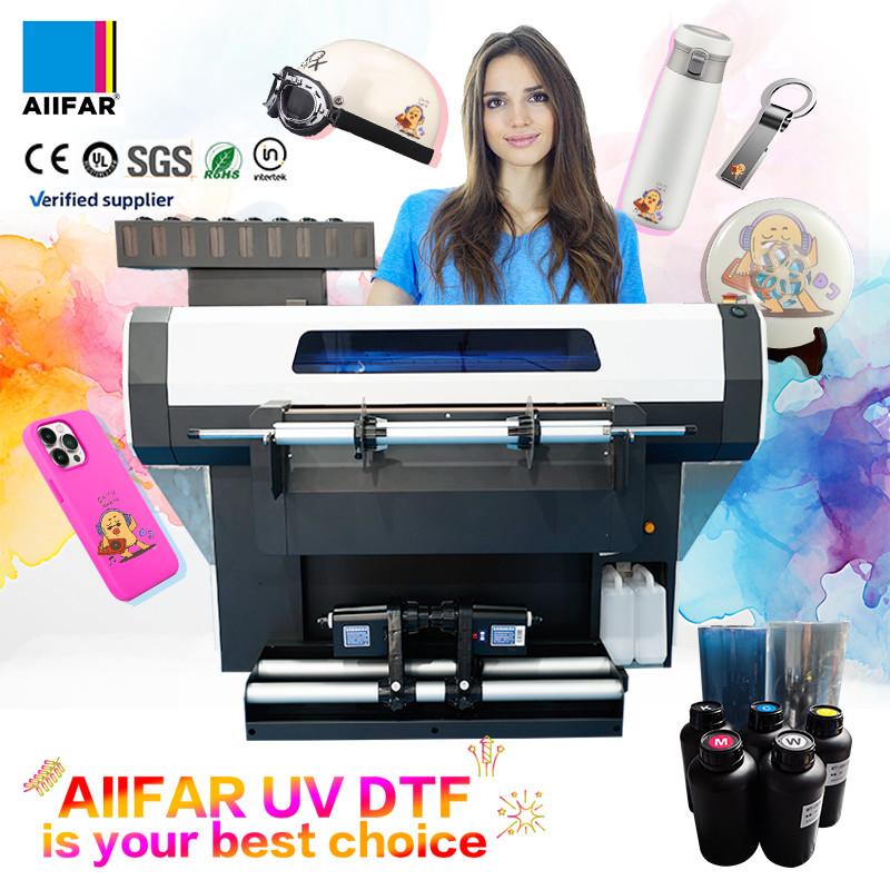 Otomatik UV DTF mürekkep püskürtücüsü 110V/220V Voltajlı kristal çıkartma yazıcısı