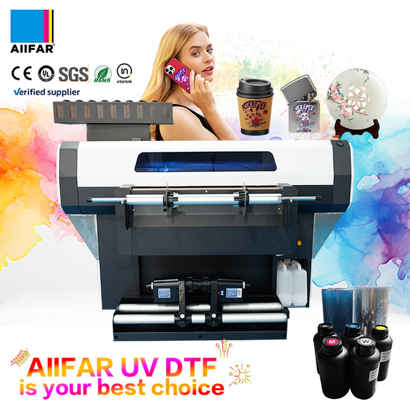 Üretkenlik Yuvarlak Yuvarlak UV DTF Yazıcı Mürekkep Atışı UV Kristal Etiket Yazıcısı
